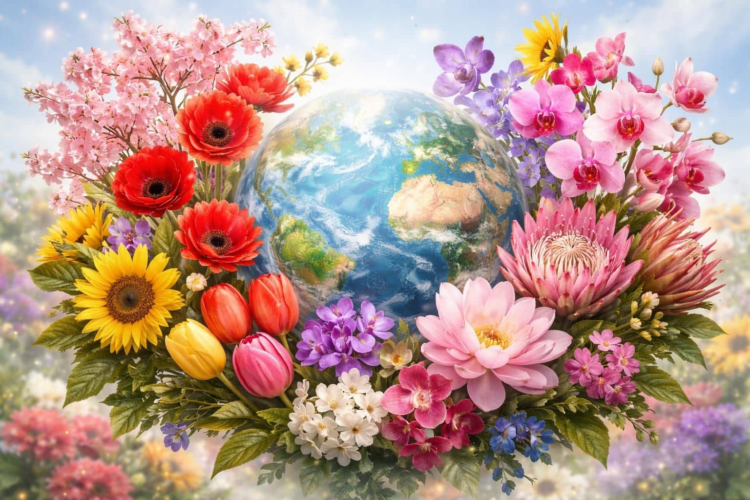 découvrez 'toutes les fleurs du monde', un voyage floral fascinant à travers le globe pour explorer la beauté et la diversité des fleurs uniques de chaque continent.