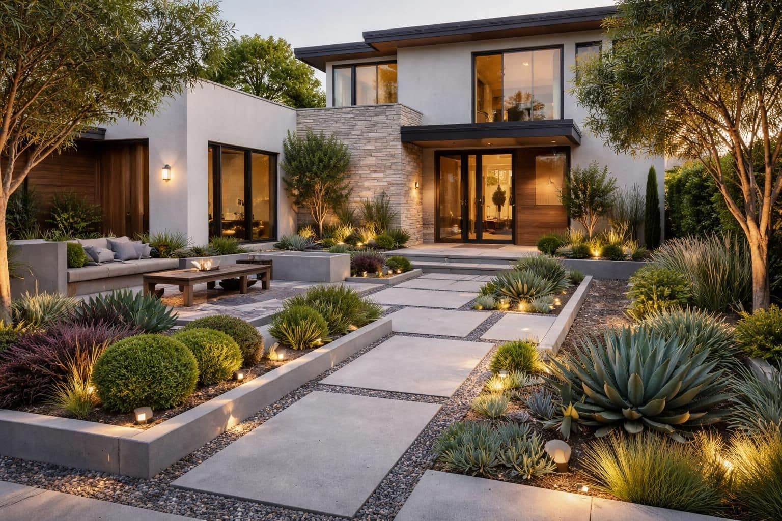 découvrez les meilleures tendances d'aménagement devant la maison sans pelouse à adopter en 2026 pour un extérieur moderne, esthétique et facile d'entretien.