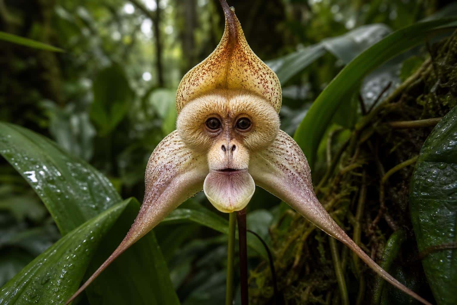 découvrez l'orchidée avec tête de singe, une fleur fascinante mêlant mystère légendaire et curiosité botanique unique.