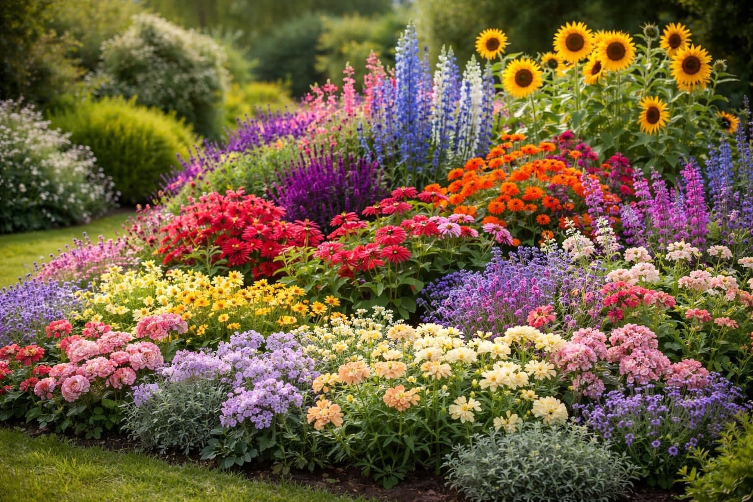 découvrez comment créer un massif de fleurs harmonieux en associant astucieusement couleurs et hauteurs pour un jardin éclatant et équilibré.