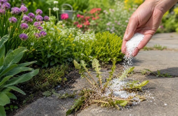 découvrez comment utiliser le gros sel pour désherber efficacement et naturellement votre jardin tout en protégeant vos plantes.