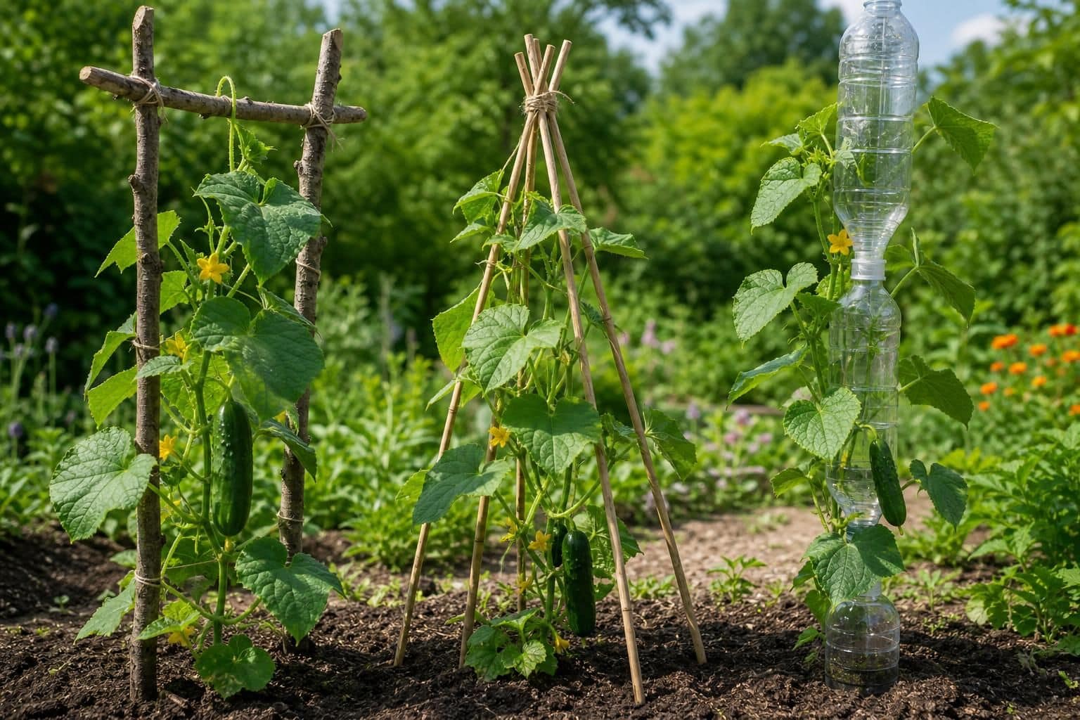 découvrez les meilleures méthodes pour fabriquer un tuteur pas cher et efficace, idéal pour soutenir vos plants de concombre et optimiser leur croissance.