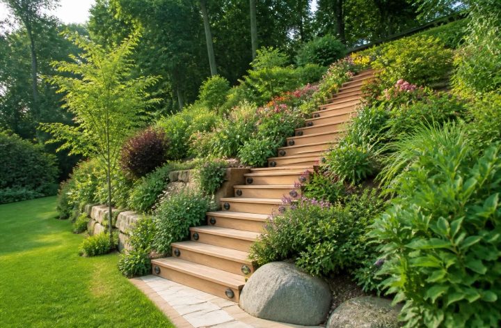 découvrez comment un escalier dans un talus pentu peut métamorphoser votre jardin en alliant praticité et esthétisme, tout en facilitant l'accès et en valorisant votre espace extérieur.