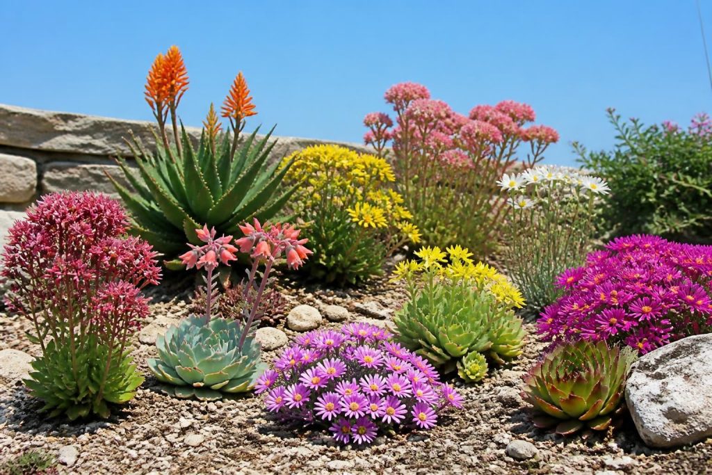 découvrez notre sélection des 10 meilleures plantes grasses extérieures, résistantes au gel et au soleil, qui fleurissent toute l'année pour égayer votre jardin en toutes saisons.