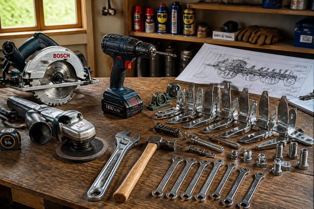 découvrez les outils essentiels pour fabriquer facilement un scarificateur adapté à votre tracteur tondeuse et améliorez l'entretien de votre pelouse.